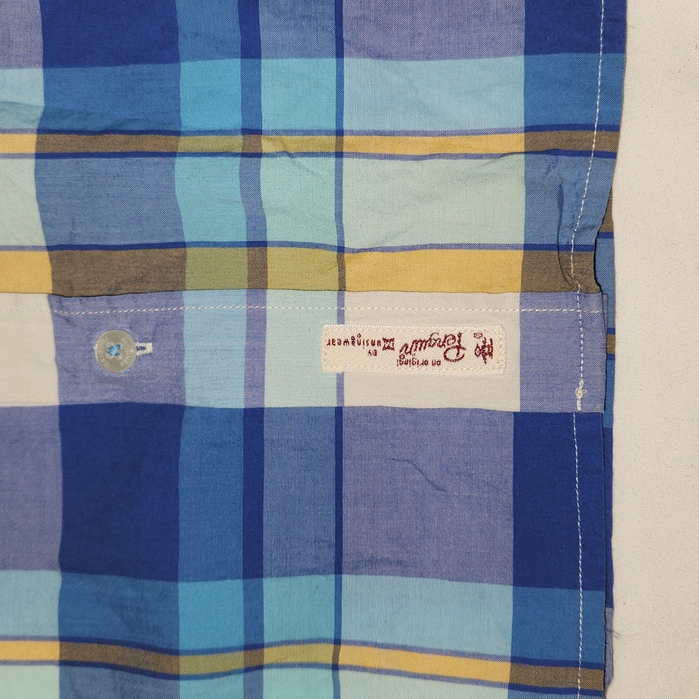 Men's Original Penguin by Munsing Wear Plaid Button Down SS Shirt XXL - Picture 6 of 7